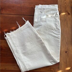 Madewell High-Rise Jeans in Off-White/Cream